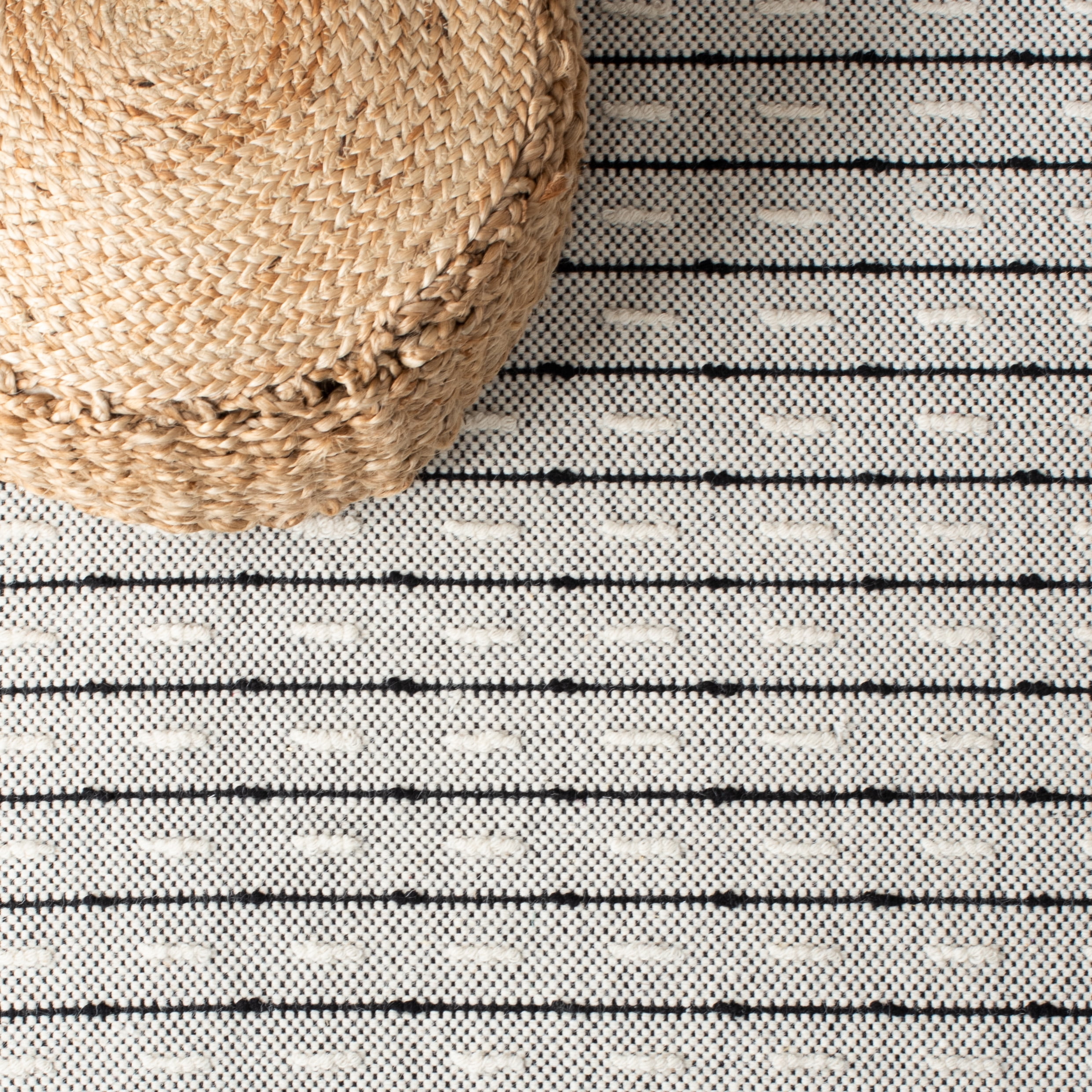 SAFAVIEH Vermont Wynonna Stripe Runner Rug, Ivory/Black, 2'3" x 8'
