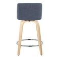 thumbnail image 4 of Toriano Counter Stools for Kitchen Counter, Counter Height Chairs, Bar Stools Set of 2, Counter Height Stools, Counter Height Chairs, Bar Stools For Kitchen Island (Blue Fabric), 4 of 5