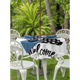 thumbnail image 4 of Outdoor Tablecloth with Umbrella Hole Zipper Spring Bunny Round Tablecloth 60" Waterproof Outside Table Cloth Easter Rabbit Polka Dot Watercolor Patio Table Cover Tablecloths for Picnic Party, 4 of 8