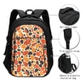 thumbnail image 4 of Travel Shoulder Computer Backpack 18 X 13.4 X 8.3in With Usb Cable And Music Jack Multi-Space Pocket Leopard Skin Print Style Orangered_3, 4 of 7