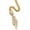 Gold, variant on 10K Gold Over Finish Simulated Diamond Iced Out Hip Hop Two Tone Lightning Bolt Electricity Custom Charm Pendant Necklace, Birthday Gift
