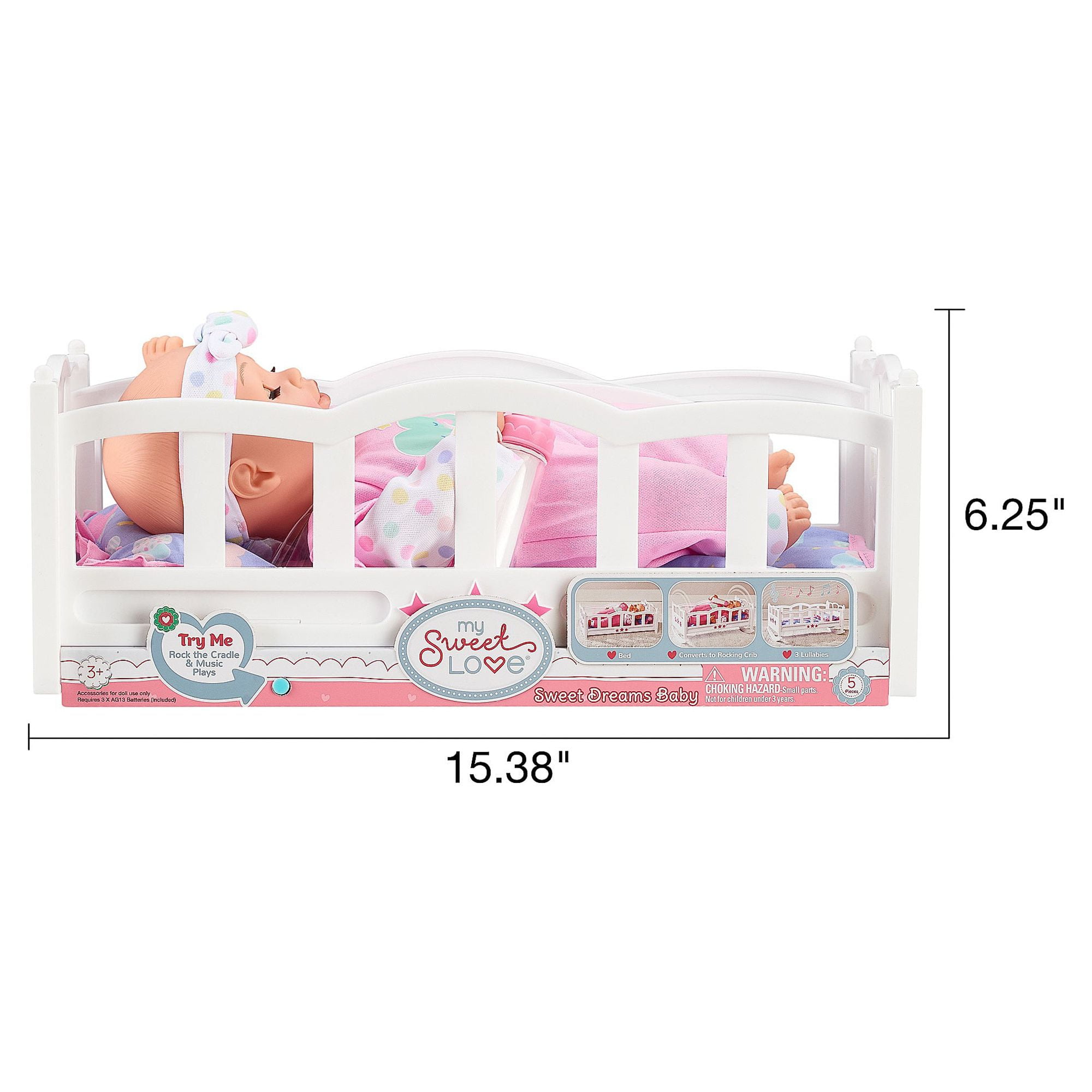 My Sweet Love . Lots To Love Mini Play Crib 5” Baby Doll Cititoy