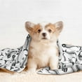 thumbnail image 4 of Pofeuu Fish Bones Print Puppy Blanket,Dog Blankets,Pet Blanket Cozy Cat Blankets for Indoor Cats, Fuzzy Pet Blanket for Kitten Doggy Dog Blankets-Medium, 4 of 8