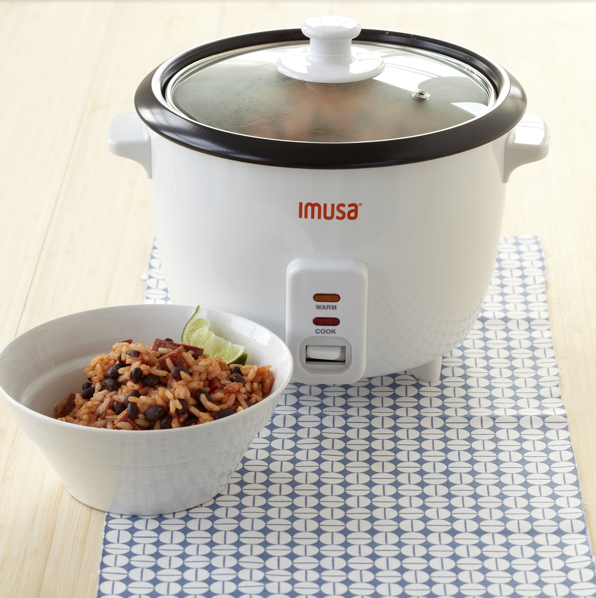 IMUSA GAU-00023 20-Cup Cooked (10-c Uncooked) Rice Cooker w Steam