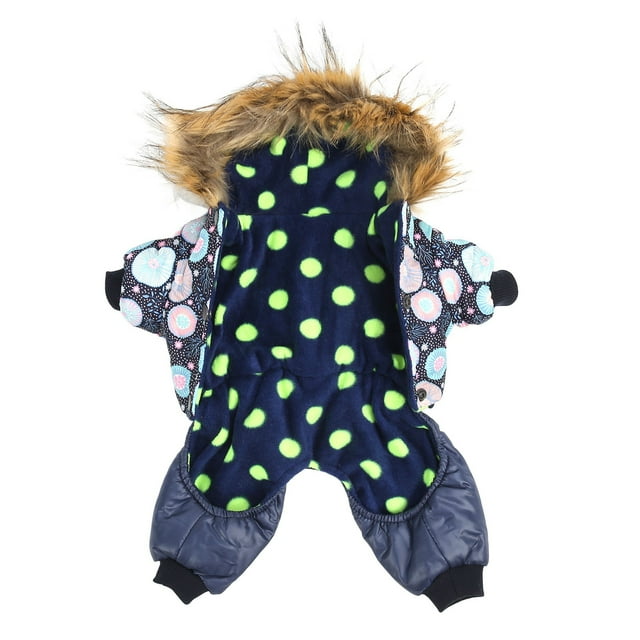 Perro Abrigo de Invierno Cálido Con Capucha Engrosada Una Pieza Pet Down Jacket para Perros Pequeños Medianos Grandes