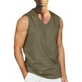thumbnail image 2 of Mqqzkk Men's V Neck Tank Top Workout Gym Sleeveless Shirts V Neck Bodybuilding Muscle Tee Lightweight Summer Running Shirt, 2 of 5