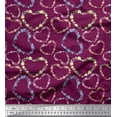 thumbnail image 1 of Soimoi Polyester Crepe Fabric Floral & Heart Decor Fabric Printed Yard 42 Inch Wide, 1 of 3