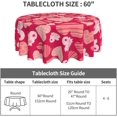 thumbnail image 4 of Valentines Day Round Tablecloth 60 Inch for 14th February Romantic Hearts Decorative Table Cloth Table Covers with Washable Polyester for Home Kitchen Dining Table Outdoor Wedding Party, 4 of 6