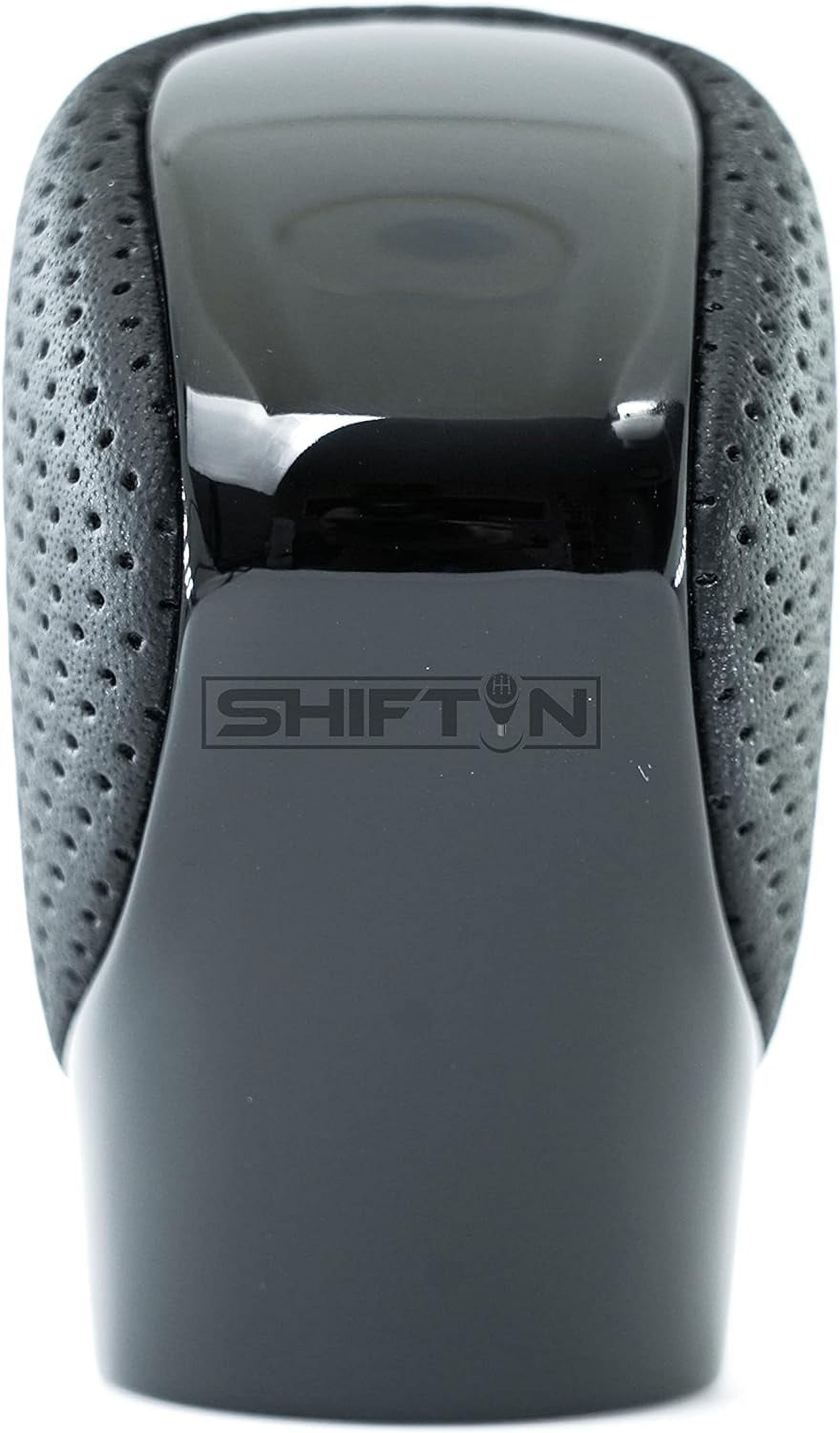 SHIFTIN Gear Shift Knob Shifter for Lexus ES GS GX IS NX RC RX 200t 300 350 3450h 450hL 350L (Black Leather / Piano Black)