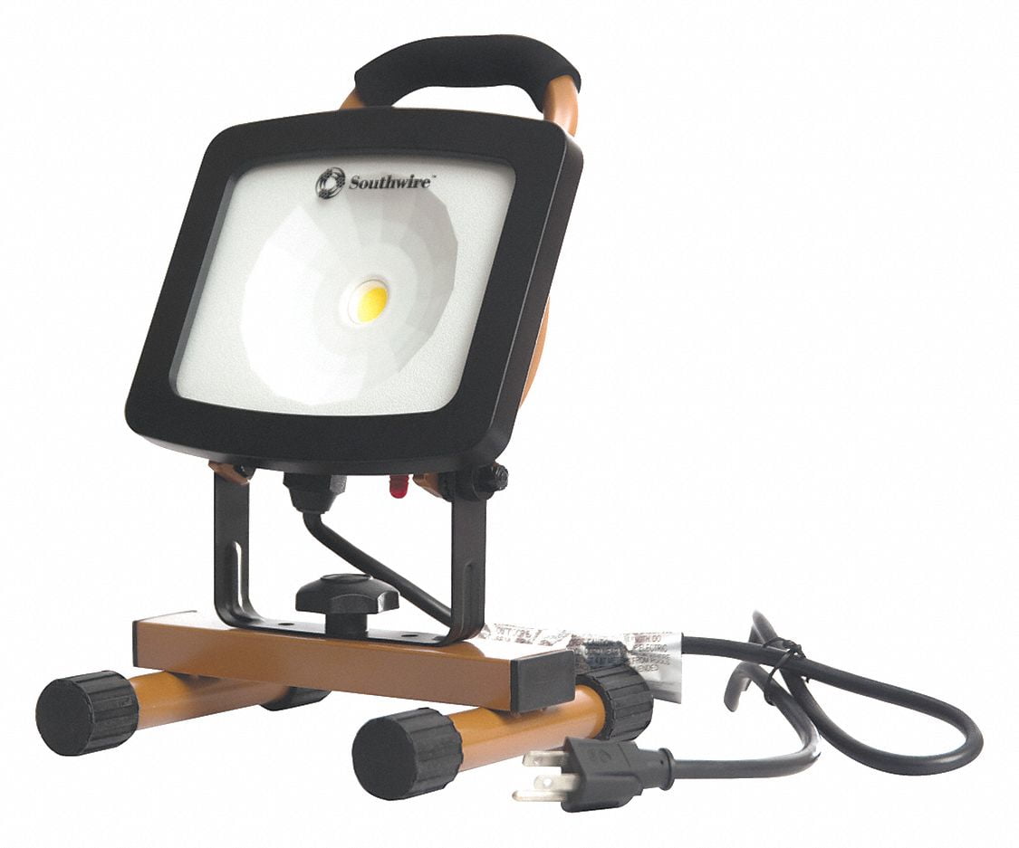 23W LED Floor Stand Temporary Job Site Light, Copper, 1474 Lumens