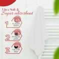 thumbnail image 6 of RIVERSIDE Cotton Bath Towels 22 x 44 Set of 4 Soft 450 GSM Quick Dry and Lightweight for Bathroom Spa - White, 6 of 7