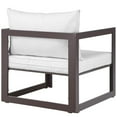 thumbnail image 3 of Modway Fortuna Outdoor Patio Armchair in Brown White, 3 of 4