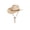 Beige, variant on PULLIMORE Linen Western Cowboy Hat Men Women, Breathable Wide Brim Sun Hat Strap