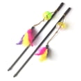 thumbnail image 2 of Cat Teaser Wand Interactive Fake Feather Cat Wand Kitten Teaser Toy with Bell, 2 of 10