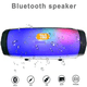 thumbnail image 1 of Impermeable Bluetooth inalámbrico portátil 5.0 altavoces mini altavoces LED negro y gris plateado, 1 of 5