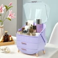 thumbnail image 3 of Wdmiya Makeup Storage Organizer, Cosmetics Skincare Organizers with Transparent Lid, Vanity Cosmetics Storage，Ideal Gifts for Women or Girls, Purple, 3 of 10