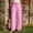Pink, variant on Women Shirred Drawstring Elastic High Waist Patch Pocket Wide Leg Floor Length Pants Loose Casual Vacation Trousers Pink S