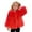 Red, variant on Coat for Girls Warm Winter Thickened Teddy Jacket Casual Comfortable Loose Outerwear Soft Coats