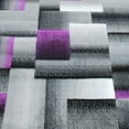 thumbnail image 6 of Emma + Oliver 3x16 Modern Cubist Olefin Accent Runner Rug in Gradient Shades of Black, Gray and Purple with Natural Jute Backing, 6 of 6