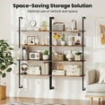 thumbnail image 6 of Costway 4-Tier Ladder Storage Shelves, Rustic Brown, 6 of 10