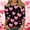 A424 Black, variant on Xdegoge Cute Heart Shirts for Women 3/4 Sleeve Tops Holiday Valentine Tshirts Crew Neck Fashion T Shirt Dressy Casual Blouses Going Out Outfits