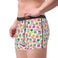 thumbnail image 2 of Sikiie Tulips Flowers Print Men's Boxer Briefs, Elastic Waistband Boxer Briefs Leggings-XX-Large, 2 of 5