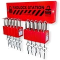 thumbnail image 1 of Lockout Tagout Lockout Locks Station TRADESAFE Loto con 10 candados, 1 of 8