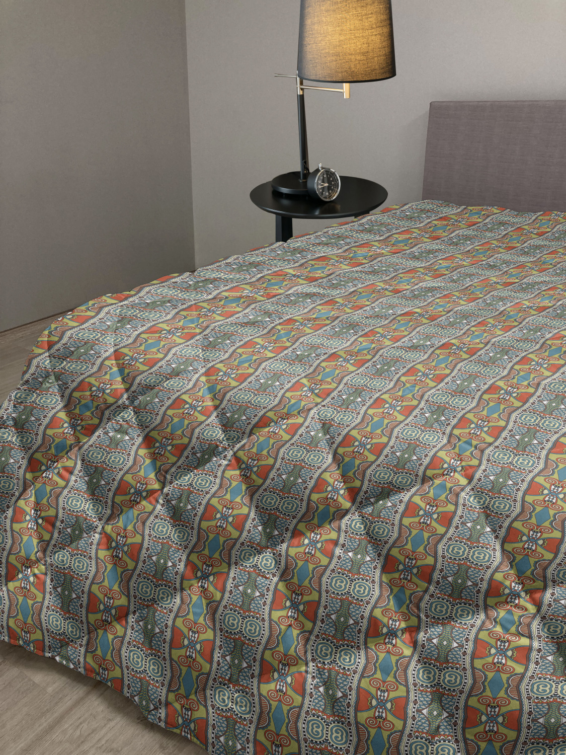 thumbnail image 2 of Abstract Down Alternative Comforter, Ornamental and Doodle Style Star Motifs Artistically Drawn by Hand, Microfiber Quilt for All Season, 5 Sizes, Pastel Yellow and White, by Ambesonne, 2 of 3