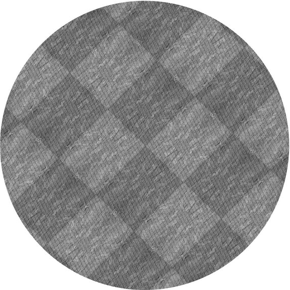 Ahgly Company Machine Washable Indoor Square Transitional Ash Gray Area Rugs, 3' Square