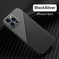 thumbnail image 1 of SaniMore for iPhone 14 Pro 6.1" 2022 Slim Case, Carbon Fiber Support Wireless Charging Shockproof Anti-drop Lens All-inclusive Heavy Duty Protective Anti-fingerprint Magnetic Case, Blacksilver, 1 of 10
