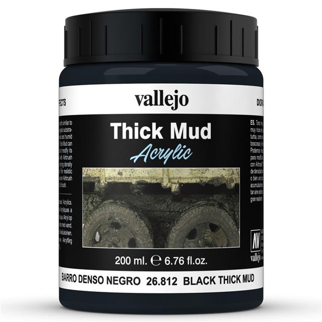 Acrylicos Vallejo VJP26812 200 ml Diorama Effects Mud Black Thick Mud