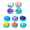 D, variant on Mystery Glitter Squishy Dumpling Fidget Toy, Slow Rising Squeeze Stress Relief Bun Toy with Steamer Storage Box, Cute Animal Sensory Squish Toy for Kids Adults Classroom Party Favor
