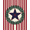 Navy Red Cream, Pattern 1, variant on Design&I 8'x10' Washable Area Rug Snag-Free Stripe Frame Botanical Leaves Striped Round Patriotic Wreath Playful Expressive for Dining Room, Large Office, Lounge