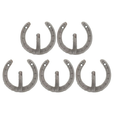 

5Pcs Horseshoe Shape Hanging Hooks Iron Wall Storage Hangers Retro Storage Hooks