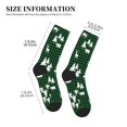thumbnail image 3 of Pofeuu Christmas tree green plaid Print Crew Socks, Adult Running Hiking Socks for Youth and Adult, 3 of 7