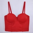 thumbnail image 4 of Draw String Top Tube Top Shirt Open Back Bra Solid Small Sling Detachable Shoulder Strap Bridesmaid Dancer Body Shaping Chest Wrapping, 4 of 5