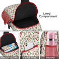 thumbnail image 4 of Sling Backpack,Green and Red Christmas Pattern Sling Bag with Water Bottle Holder,Waterproof Sling Bag for Men/Women with Headphone Jack for Hiking,Travel, 4 of 6