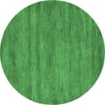 thumbnail image 1 of Ahgly Company Indoor Round Abstract Emerald Green Contemporary Area Rugs, 4' Round, 1 of 4