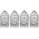 thumbnail image 1 of 4 Pcs Decorative Lanterns Candle Holder Hanging , Silver, 1 of 5