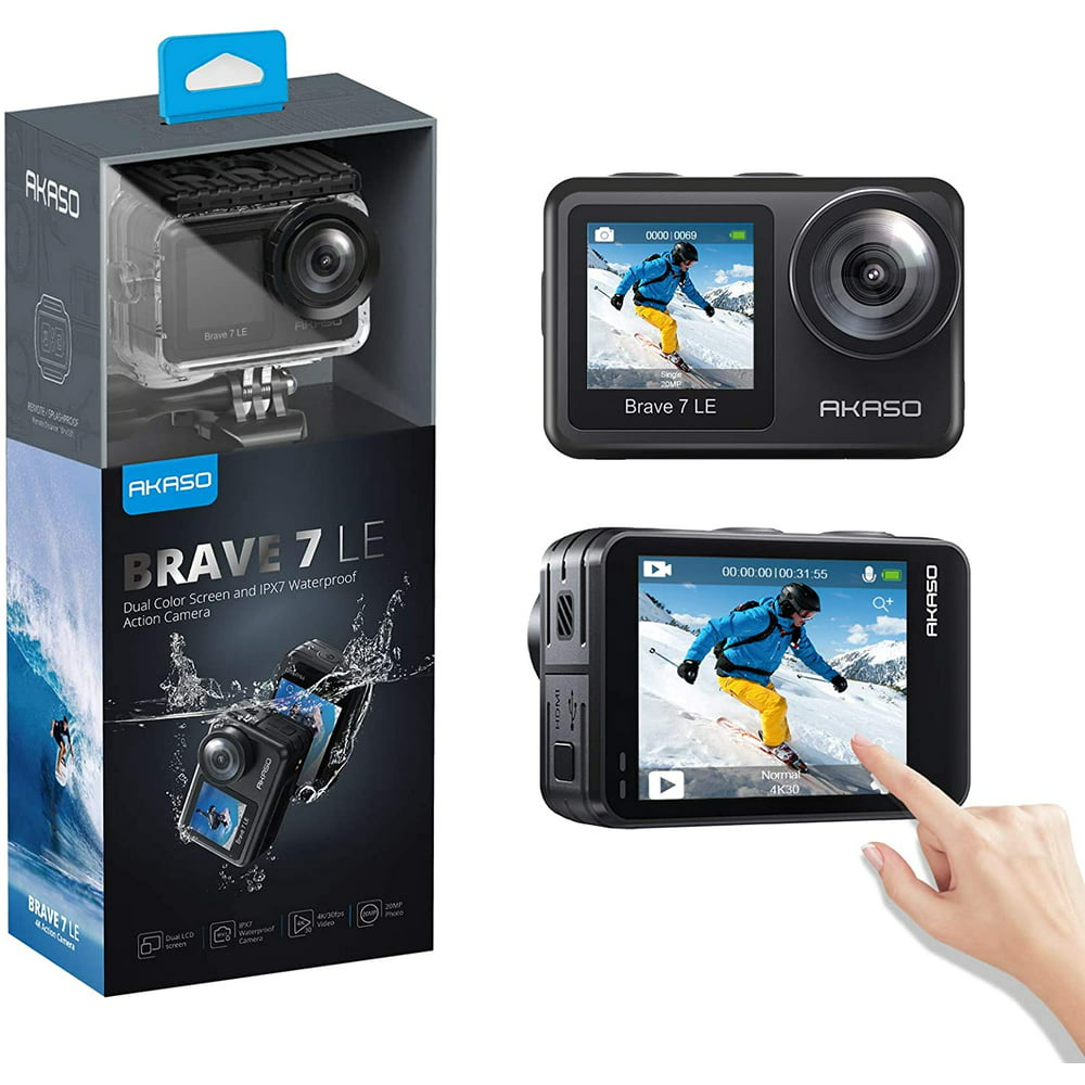 AKASO Brave 7 LE Underwater Action Camera 4K30FPS 20MP with Touch