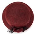 thumbnail image 4 of Church Hats for Women Wide Brim Fedora Hat Vintage 1920s Style with Floral Decor for Wedding Party and Special Occasions Red One Size, 4 of 5