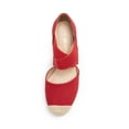 thumbnail image 4 of DREAM PAIRS Womens Close Toe Espadrilles Platform Slip on Elastic Criss Cross Straps Dressy Wedges Sandals, 4 of 6