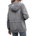 thumbnail image 4 of Imperméable pour Femmes, Veste Légère avec Capuche et Poches pour Extérieur, 4 of 5