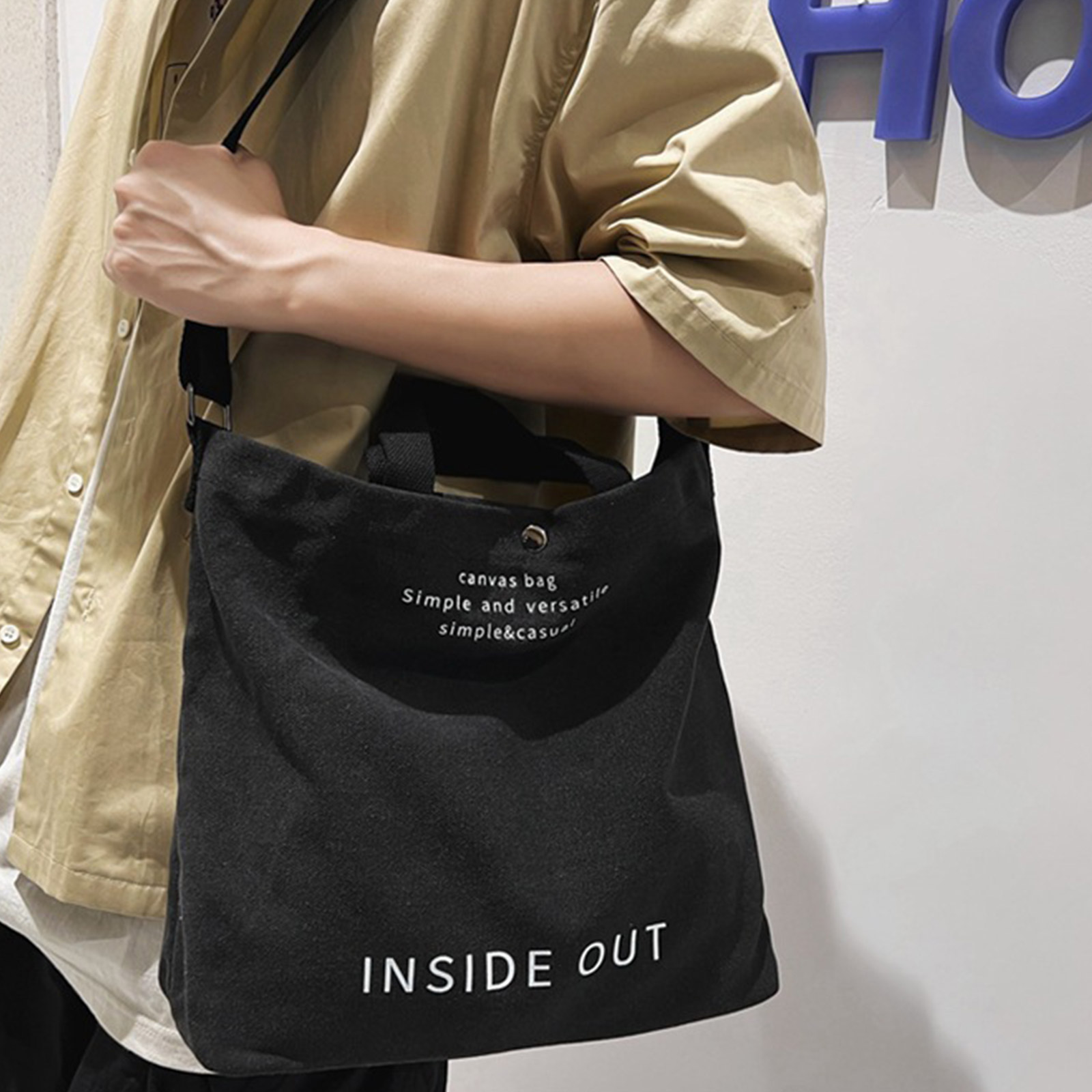 2023 NEW Crossbody Bag Canvas Shoulder Bag for Women Girl Handbag Leisure Tote Bag Fashion School Messenger Bag Book Bag