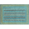 thumbnail image 1 of Ahgly Company Indoor Rectangle Abstract Light Blue Modern Area Rugs, 7' x 10', 1 of 4