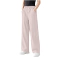 thumbnail image 2 of BRGZLK Girls Hiking Pants Solid Color Waterproof Sun Protection Straight-Leg Long Pants High Waisted Lightweight Quick Dry Joggers Athletic Trousers with Pockets Pink 9-10 Years, 2 of 7