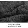 thumbnail image 3 of Special Edition Luxury Grey Blanket Sherpa Fleece Blankets Soft Throw 127 X, 3 of 7