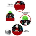 thumbnail image 4 of Oioii Christmas Hat Light-up Knitted Snowman Beanie Hat for Adult and kids with Light-up Bulb Necklace for Xmas Party Gift Christmas Decorations, D, 4 of 6