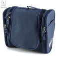 thumbnail image 3 of Gustave Extra Large Capacity Hanging Toiletry Bag, Travel Cosmetic Kit Sturdy Metal Hook Organizer Makeup Bag Grooming Tools "Navy Blue", 3 of 13