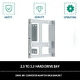 thumbnail image 3 of Aluminum 2-Bay 2.5 Inch SSD HDD Hard Disk to 3.5 Inch Drive Bay Converter Adapter Rack Bracket With 12 Screws, 3 of 8
